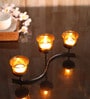 Euphoria Set Of 3 Black Metal Table Tea Light Holder