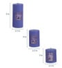 Lavender Fields Aroma Set of 3 Purple Wax Scented Candles