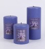 Lavender Fields Aroma Set of 3 Purple Wax Scented Candles