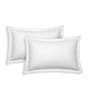 White Solid 180 TC Polyester King Sized Bedsheet With 2 Pillow Covers