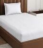 White Solid 180 TC Polyester Bedsheet With Single Size Bedsheet With 1 Pillow Cover