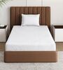 White Solid 180 TC Polyester Bedsheet With Single Size Bedsheet With 1 Pillow Cover