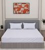 White Solid 210 TC Cotton Single Size Bedsheet With 1 Pillow Cover