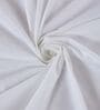 White Solid 210 TC Cotton Single Size Bedsheet With 1 Pillow Cover