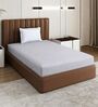 White Solid 210 TC Cotton Bedsheet With Single Size Bedsheet With 1 Pillow Cover