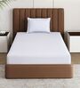 White Solid 210 TC Cotton Bedsheet With Single Size Bedsheet With 1 Pillow Cover