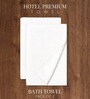 White Cotton Bath Towels 700 GSM Pack of 2