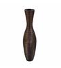 Tall Neck Brown Polyresin Floor Vase