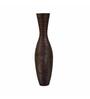 Tall Neck Brown Polyresin Floor Vase
