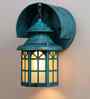 House Box Shaped Algae Blue Metal Wall Sconce
