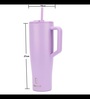 House of Quirk 1200ML Drinkmate Tumbler with Handle and 2 Straw Flip Lid, Stainless Steel Large Water Bottle Gifts for Women Men Him Her (Lilac)