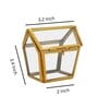 House Shaped Brass & Glass Jewellery Organizer Decorative Box