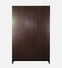 Housen 3 Door Wardrobe in Walnut Finish with Lock