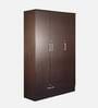 Housen 3 Door Wardrobe in Walnut Finish with Lock