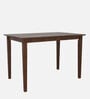 Houston Solid Wood 4 Seater Dining Set With Bench In Brown Finish