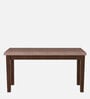 Houston Solid Wood 4 Seater Dining Set With Bench In Brown Finish