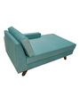 Houston Velvet Chaise Lounger In Teal Colour