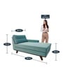 Houston Velvet Chaise Lounger In Teal Colour