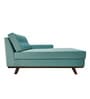 Houston Velvet Chaise Lounger In Teal Colour
