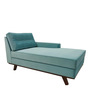 Houston Velvet Chaise Lounger In Teal Colour