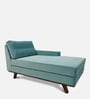 Houston Velvet Chaise Lounger In Teal Colour