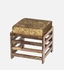 Houston Stool Set Of 2 In Green Sparkle Colour