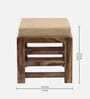 Houston Stool Set Of 2 In Jute Beige Colour