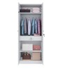 Houston Two Door Wardrobe in Black & White Colour