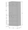 Houston Two Door Wardrobe in Black & White Colour