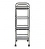 Howards Storage World 4 Tier Chrome Shelf Trolley