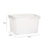 35 Litres with Wheels Plastic Storage Box, Set of 2