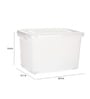 50 Litres with Wheels Plastic Storage Box, Set of 2