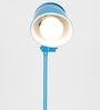 Howmini Blue Metal Shade Table Lamp with Blue Base