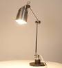 Howmini Chrome Metal Shade Table Lamp with Chrome Base
