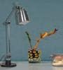 Howmini Chrome Metal Shade Table Lamp with Chrome Base