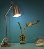 Howmini Chrome Metal Shade Table Lamp with Chrome Base