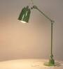Howmini Green Metal Shade Table Lamp with Green Base