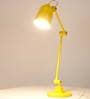 Howmini Yellow Metal Shade Table Lamp with Yellow Base