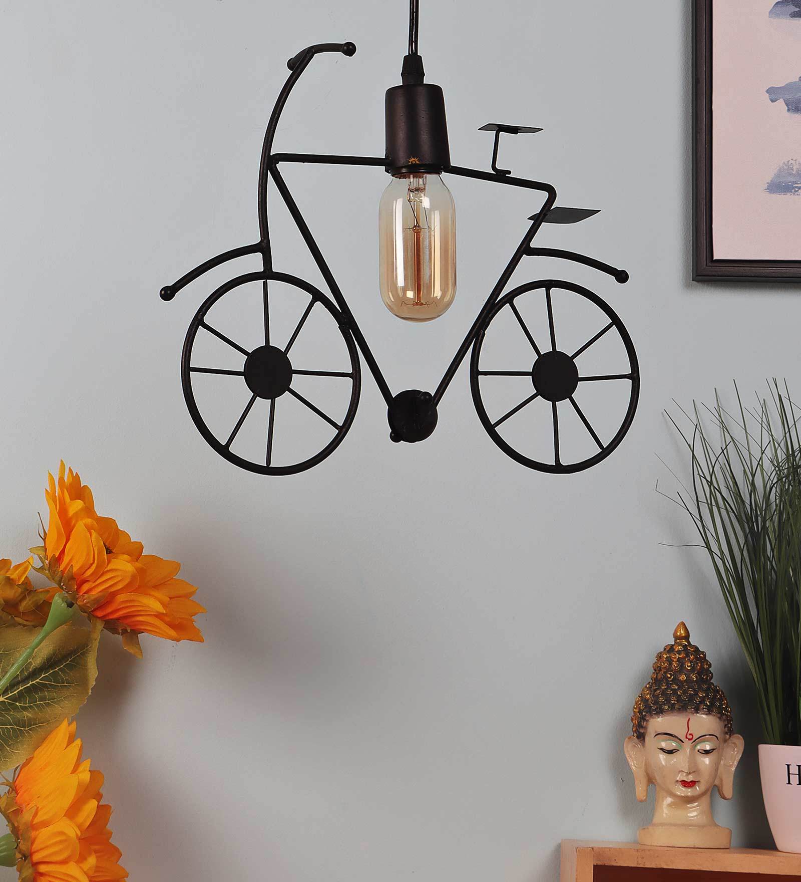 Flamingo Hsaka Black Iron Hanging Light
