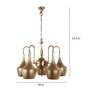 Adam Antique Gold Iron Shaded Chandelier