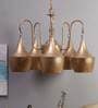 Adam Antique Gold Iron Shaded Chandelier