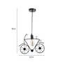 Flamingo Hsaka Black Iron Hanging Light