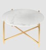 HT cross leg Coffee table in Gold Finish