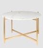 HT cross leg Coffee table in Gold Finish
