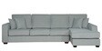 Hugo Fabric LHS Sectional Sofa (3 + Lounger) In Ash Grey Colour