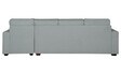 Hugo Fabric LHS Sectional Sofa (3 + Lounger) In Ash Grey Colour