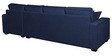 Hugo Fabric LHS Sectional Sofa (3 + Lounger) In Navy Blue Colour