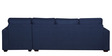 Hugo Fabric LHS Sectional Sofa (3 + Lounger) In Navy Blue Colour