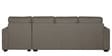 Hugo Fabric LHS Sectional Sofa (3 + Lounger) In Sandy Brown Colour