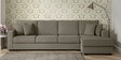 Hugo Fabric LHS Sectional Sofa (3 + Lounger) In Sandy Brown Colour